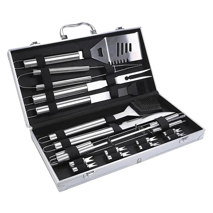18-Piece Stainless Steel Grill Tool Set